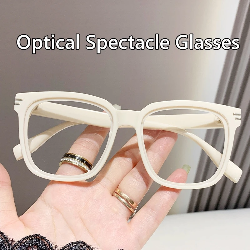 

Trendy Large Frame Optical Spectacle Eyeglasses Women's Ladies Oversized Anti-blue Light Computer Glasses Fashion Big Eyewear