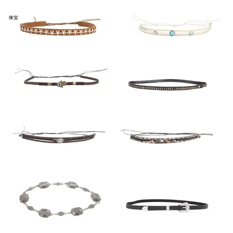 

X5QE Versatile Hat Band Berets Fedora Colorful Leather Hat Belt for Replacement