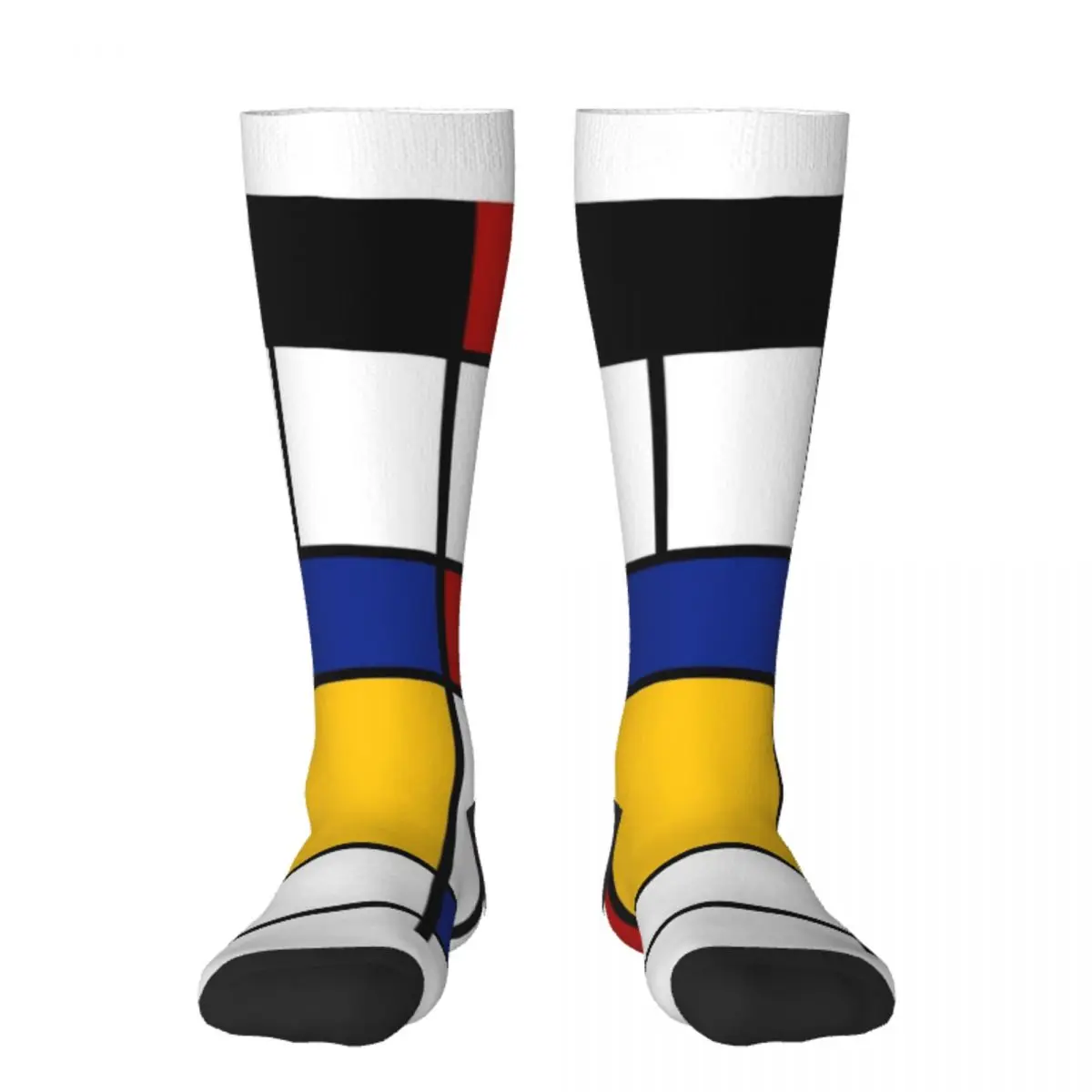 

De Stijl #2 (в стиле Mondrian) Носки Снежный цветочный Противоскользящий футбол новые женские носки мужские