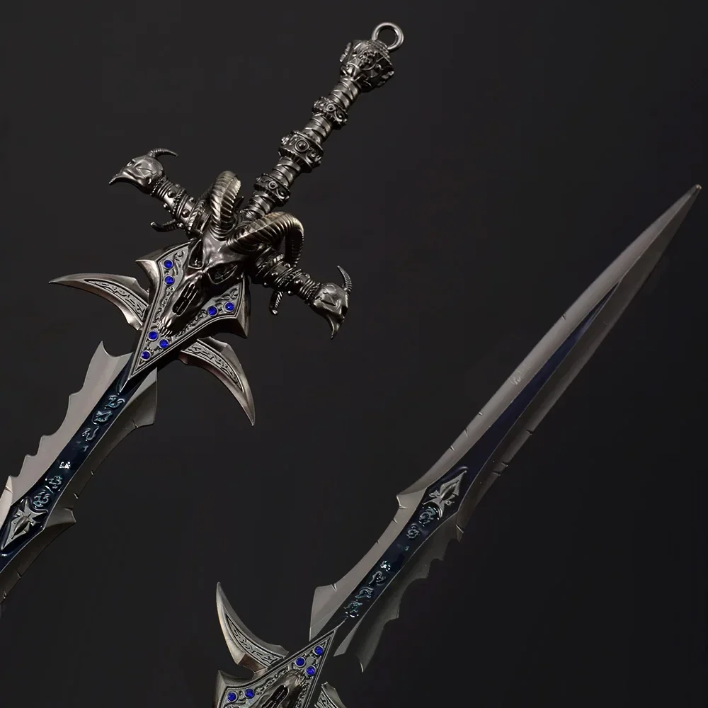 World of Warcraft  Anime Figure Arthas Menethil Lich King Frostmourne Sword Set  Peripheral Metal Weapon Model Boy Gift Toy Game 4
