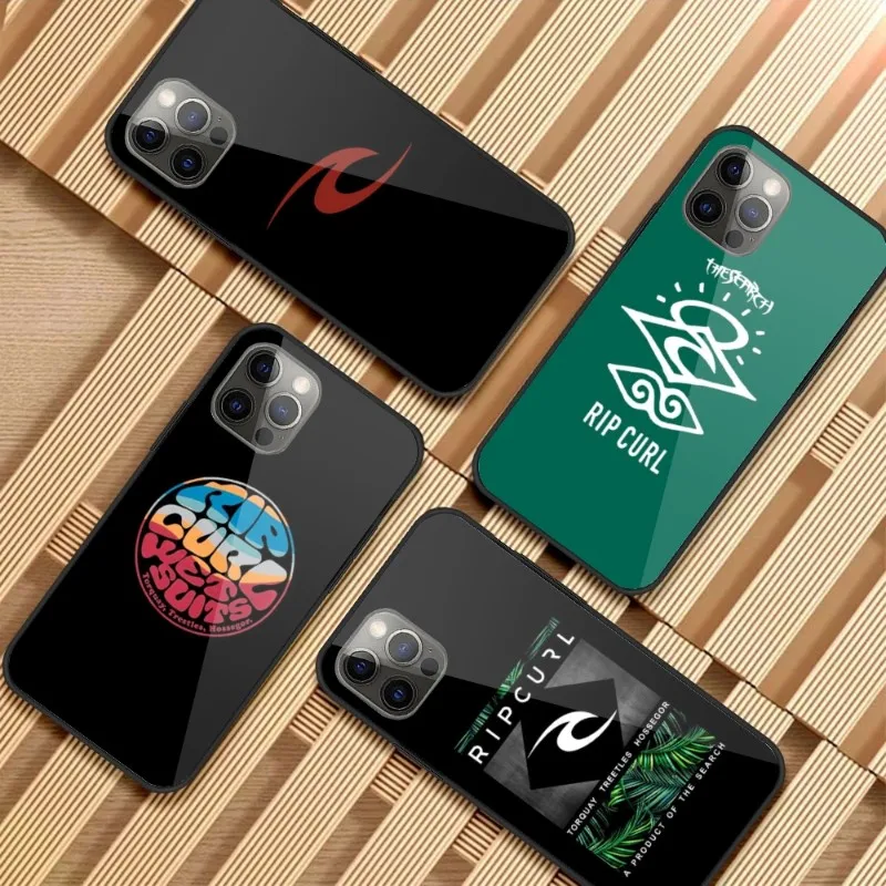 Surf Live Search R-Rip-Curl Custodia Per Telefono Per Iphone14 13 12 11 Xs X 8 7 6 Plus Mini Pro Max Se 2022 Cover Per Telefono In Vetro Tpu Nero Per 