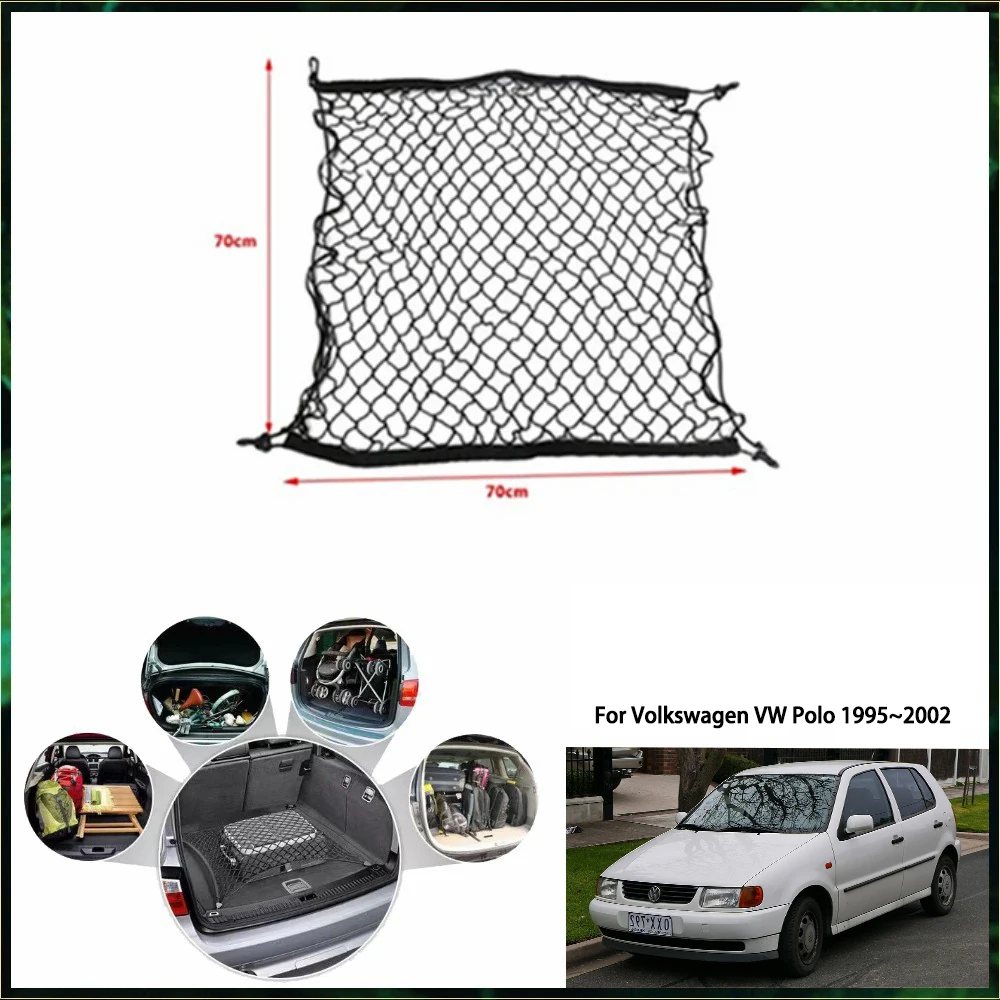 Per Volkswagen Vw Polo Mk3 Derby 6N 6Kv 1995 ~ 2002 1996 1997 Car Trunk Net Interior Bagagli Cargo Organizer Auto One Pices Parts