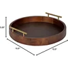 Medieval Modern Circular Wooden Tray, Diameter 15.5 Inches, Decorative Tray 2