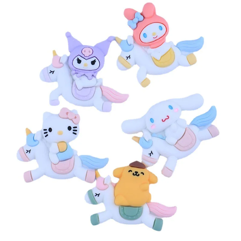 B y k Sevimli Kar k Tarz Kawaii Pegasus D z Geri Re ine Cabochons 