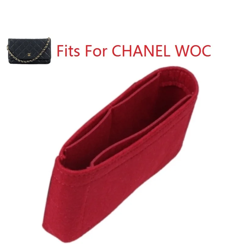 Fits For Chanel Wallet On Chain Felt Insert Bag Organizer Inner Storage Formed Stable Pocket Cosmetic Toiletry Bags