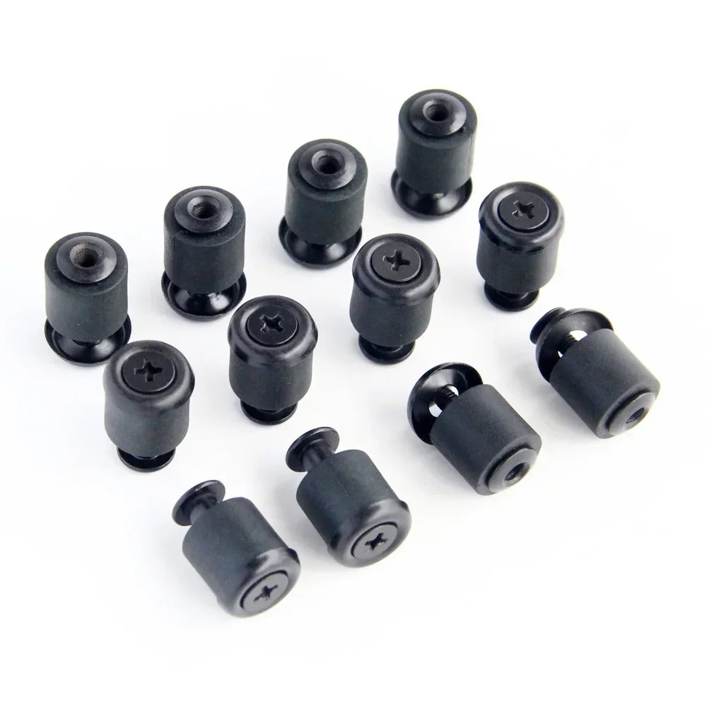 Chicago Screw Long Post Flat Headed With Metal Countersunk Finishing Washer Thick Rubber Washer 100pcs for DIY Kydex Holster