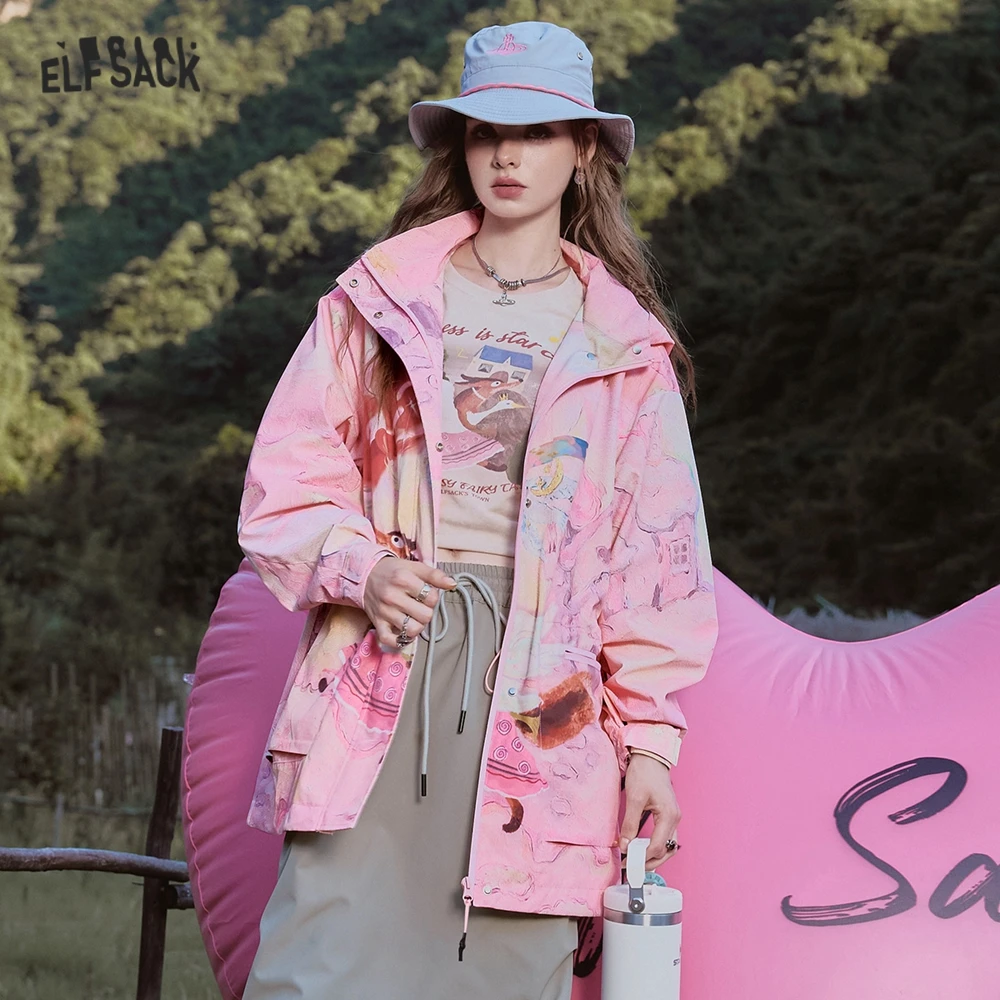 ELFSACK 2024 Autumn New Arrive Colorful loose-fitting