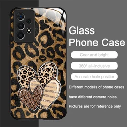 Artistic Leopard Print with Cherry Red Lips Tempered Glass Phone Case - Galaxy S20 FE (PT - P1048T1)