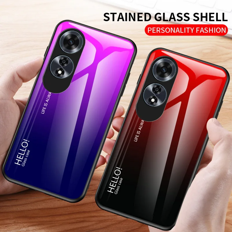 Gradient Tempered Glass Glossy Back Cover