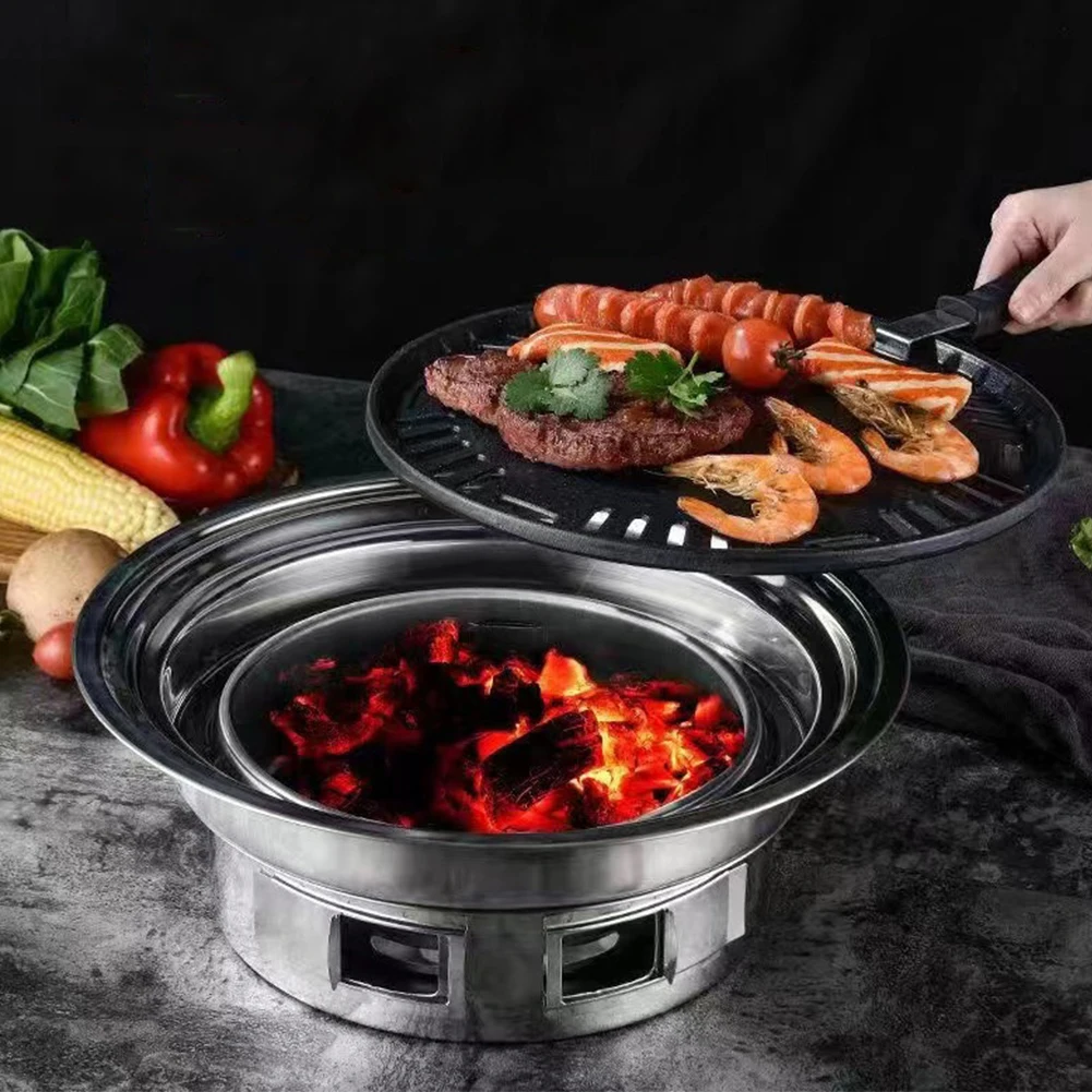 Barbecue Tool Stainless Steel Cooking Clamp Charcoal Grid Lifter Crowbar Bbq Food Flipper Durable Reusable Steak Clamps Kitchen