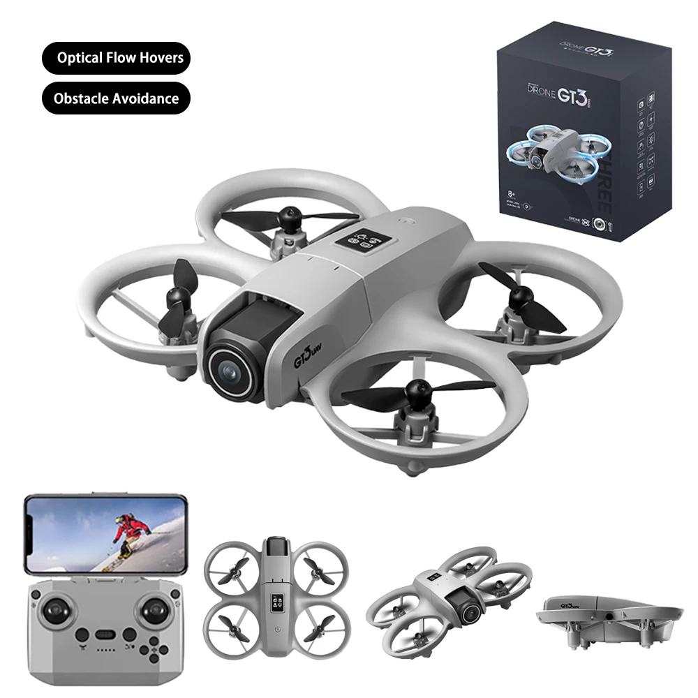 Drone GT3 4K Double Caméra Réglable Électrique avec Flux Optique