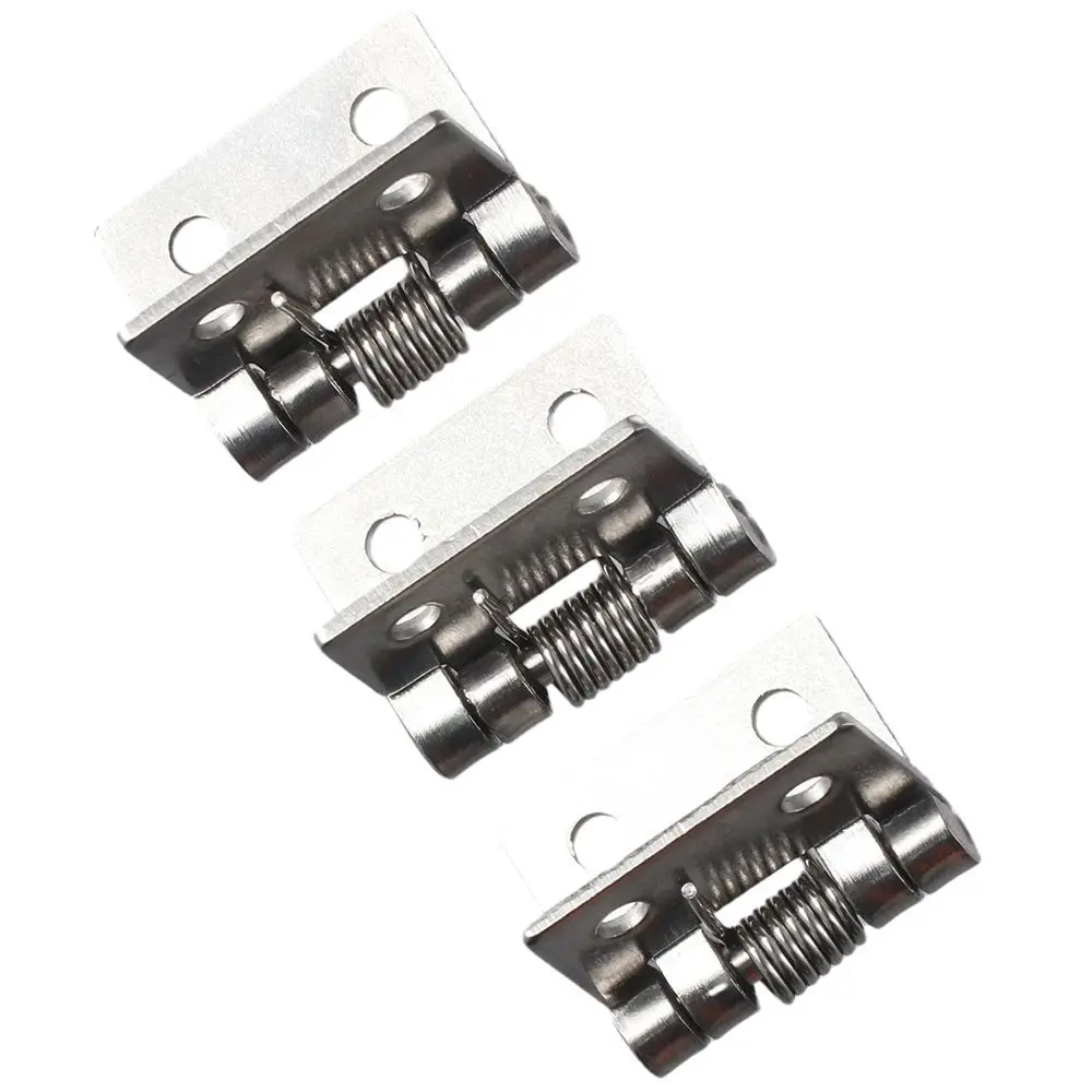 5pcs Heavy Duty 0.98" Spring Hinge Stainless Steel with Screws Loaded Hinges Brushed Hinges for Door Cabinet Small Box