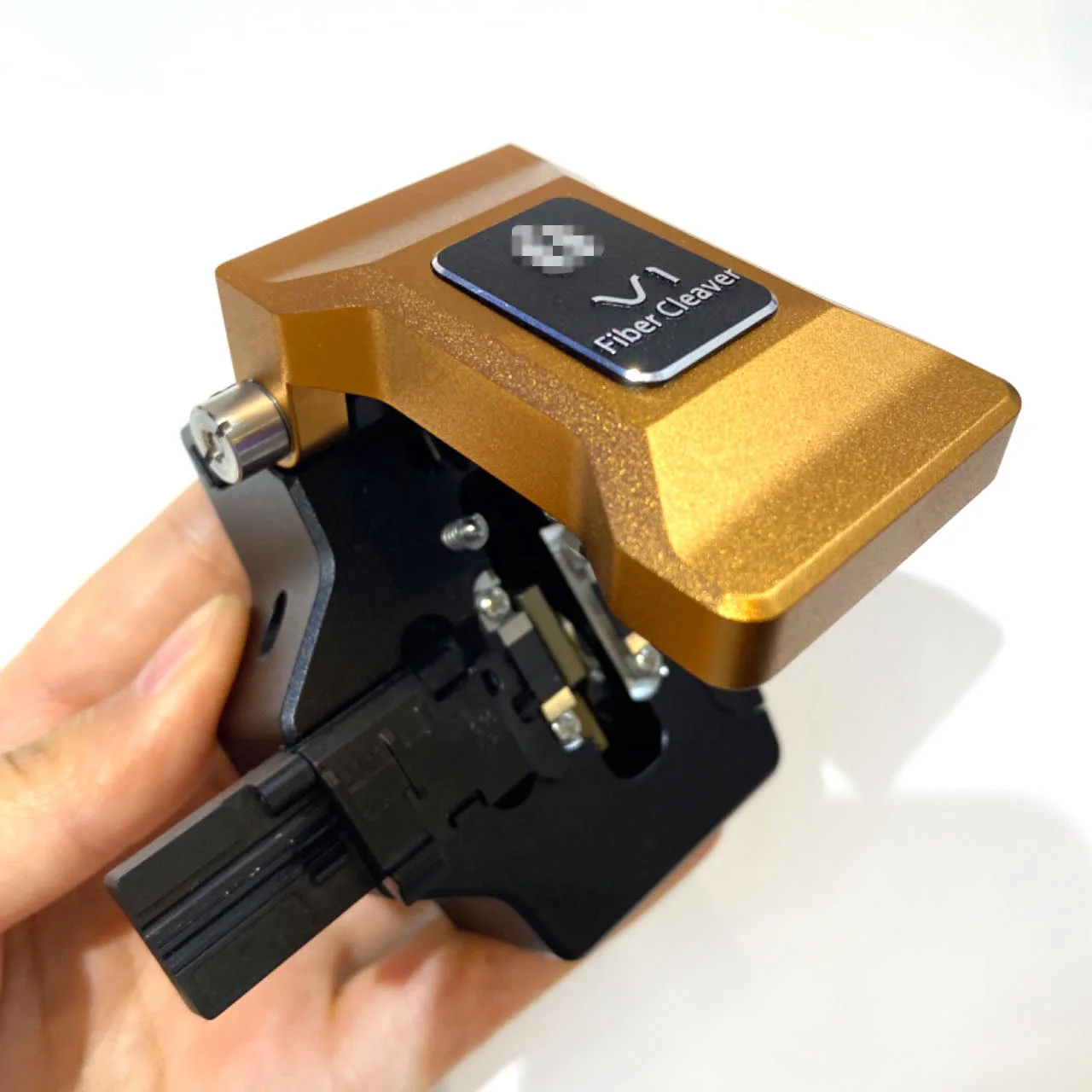 Original V1 Fully Automatic Fiber Optic Cleaver One-step FTTH Cutting Knife Press Fiber Cleaver V1 with fiber scrap collector