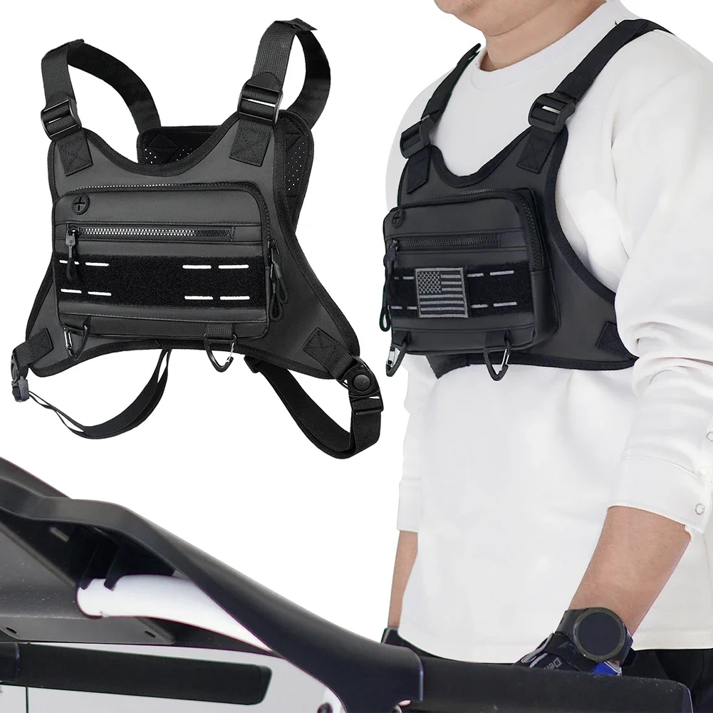 Sport Chest Bag Water Resistant Lightweight Front Chest Pack Running Vest Bag Men Woman Phone Carry Waist Bag Extra Storage Pack 2