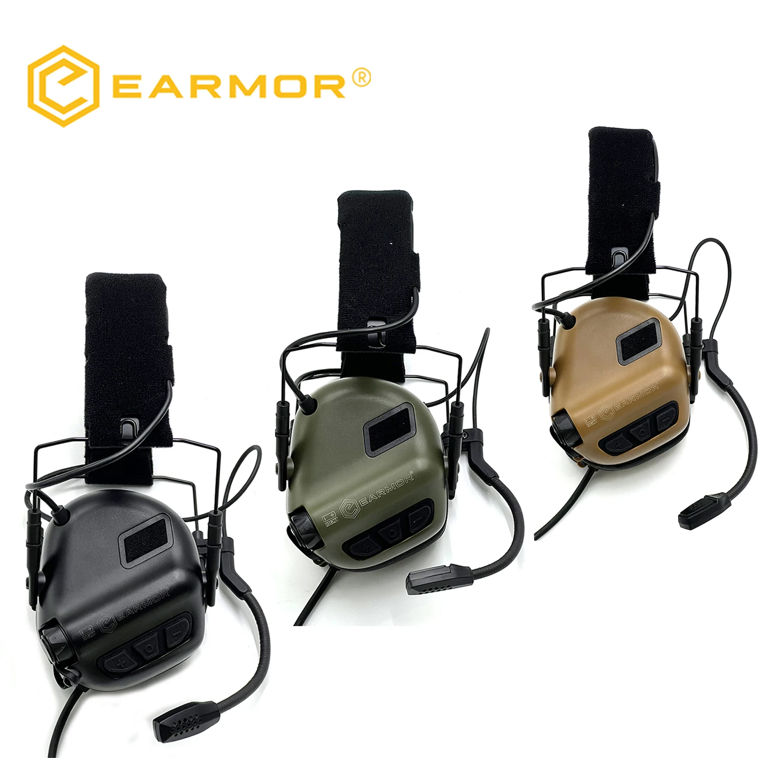 Upgrade EARMOR M32SE Tactical Helmet Headphones Electronic Shooting Earmuffs Equipped with ARC Helmet Rail Adapter