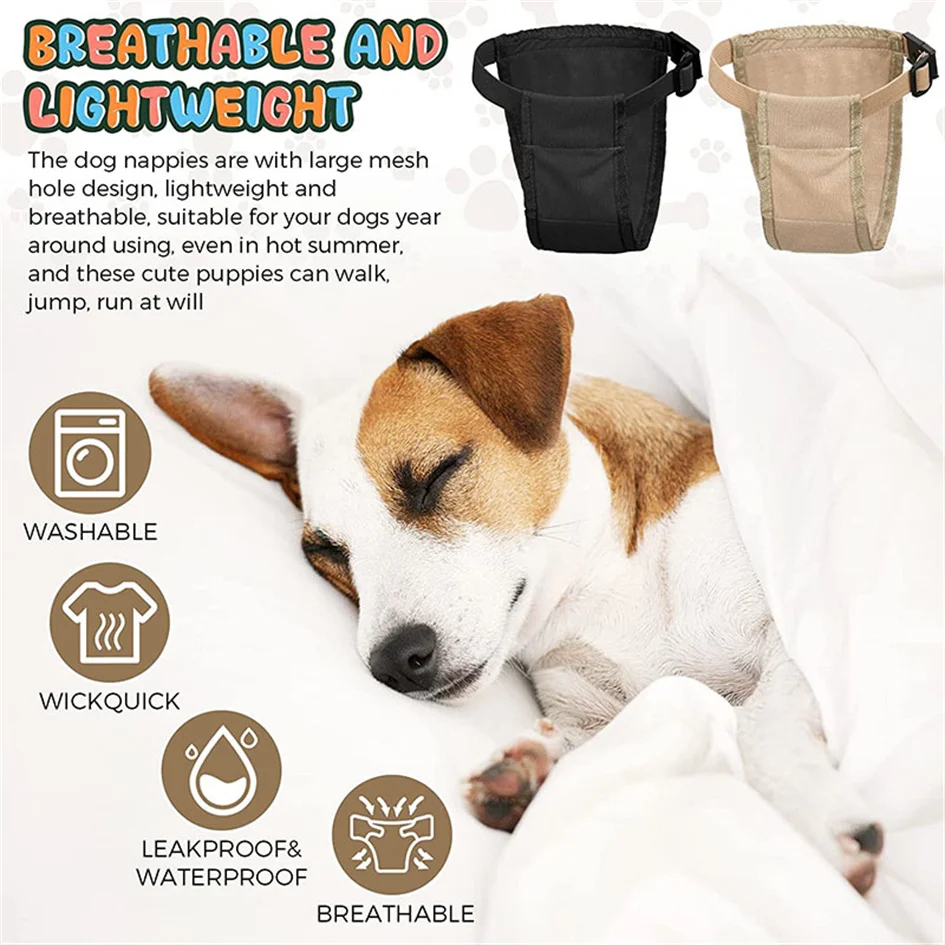 Female Dog Panties Adjustable Pet in Heat Menstrual Sanitary Physiological Pants Reusable Diapers for Small Medium Large Dogs dog diapers pet diapers dog nappies