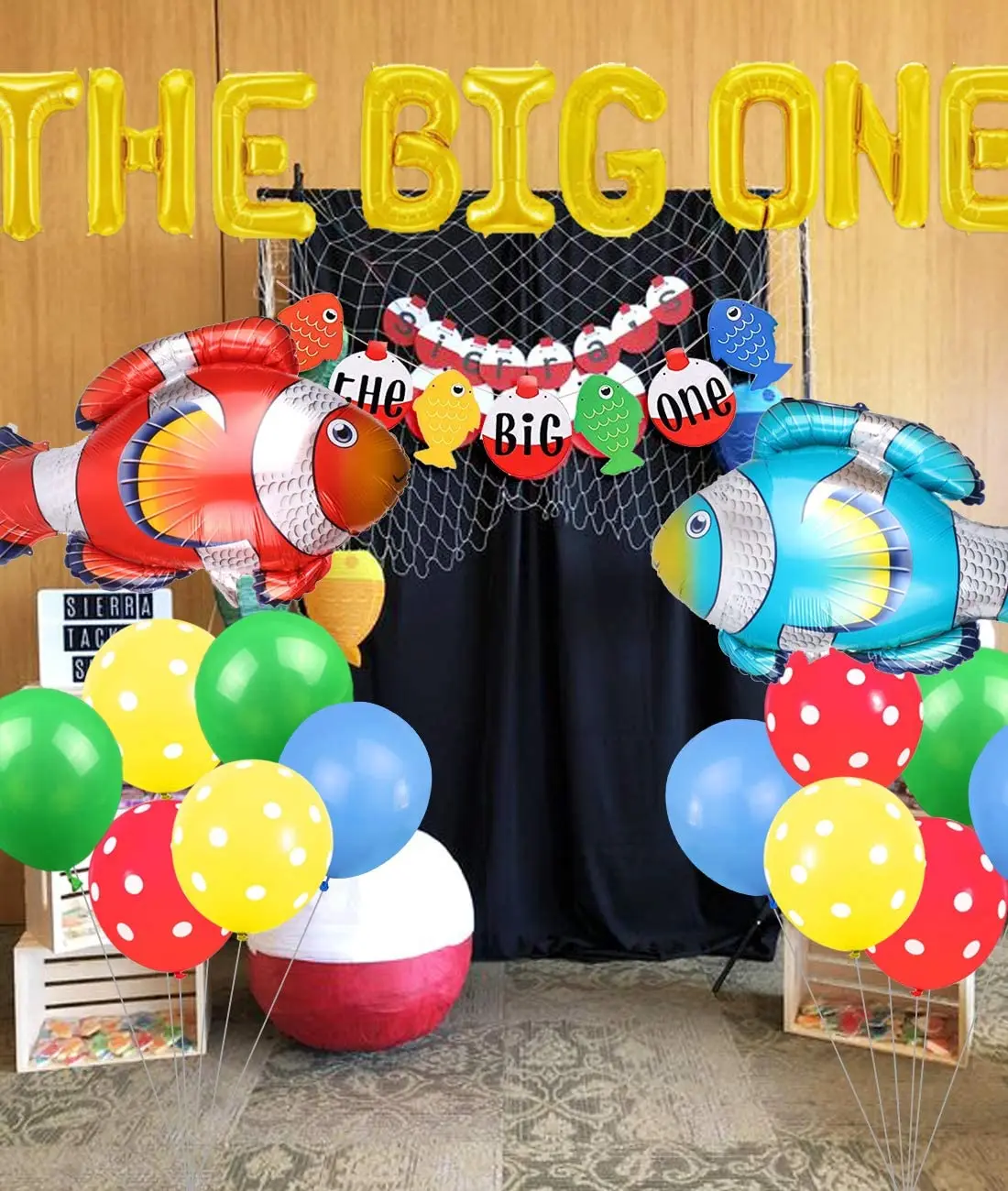 Fishing 1st Birthday Decorations For Boys Ofishally One Birthday Supplies  Blue 1st Fishing Balloon Arch Kit The Big One Backdrop - Ballons &  Accessories - AliExpress