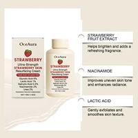 Crème pour le corps à lueur de fraise avec Niacinamide acide salicylique exfoliant hydratant peau lisse Non grasse hydratant cadeau de vacances 3