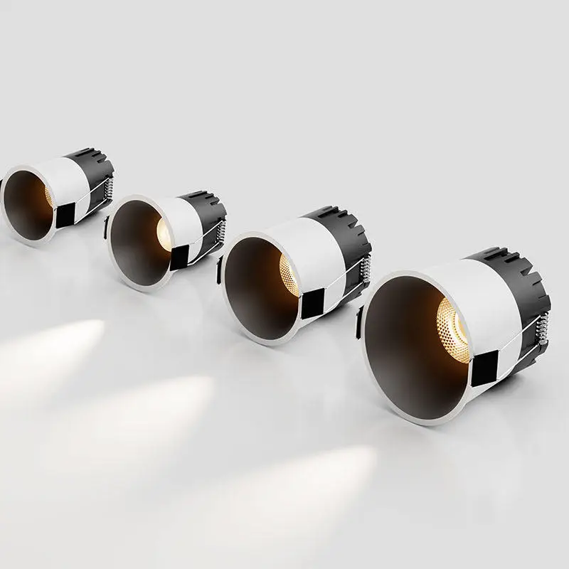 미니 LED COB 눈부심 방지 프로젝터 3W 5W 7W 10W 12W 15W, 디밍 가능 LED 다운라이트 18W 110V 220V, 천장등