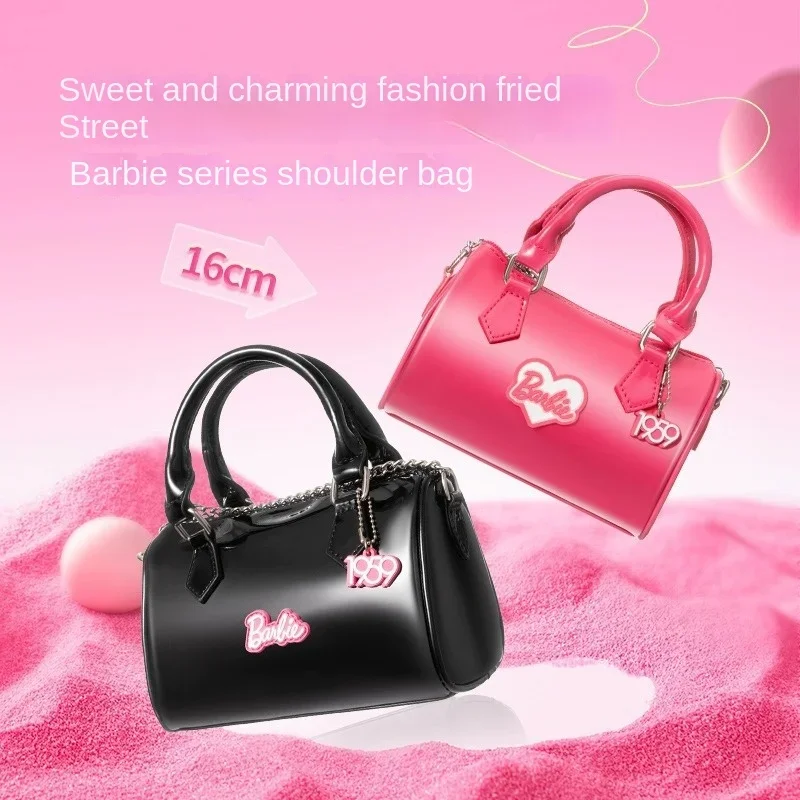 

MINISO Barbie The Movie Peripheral Two-dimensional Crossbody Bag Shoulder Chain Women's High-end New Bag Simple and Fashionable