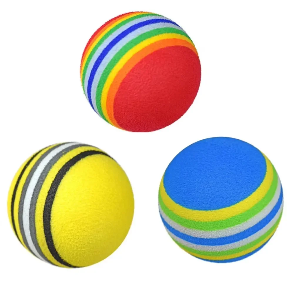 10pcsFoam Balls Indoor Golf Swing Training Practice Rainbow Sponge Balls Flexible Soft Golf Practice Ball Training Aid Accessory 3