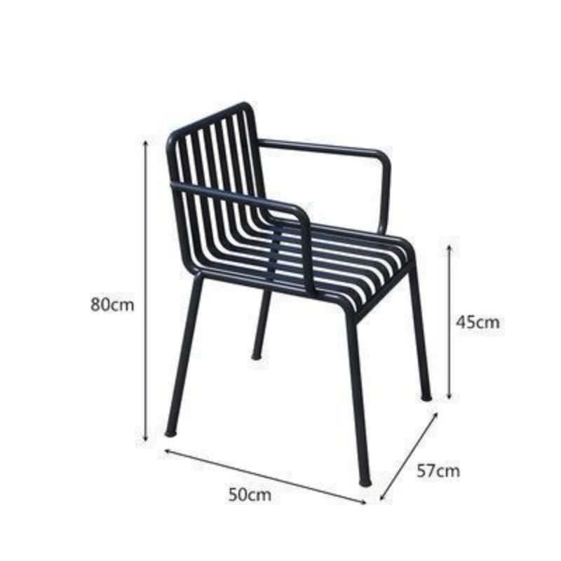 Metal dining table and chair balcony waterproof wrought iron table and chair set