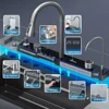 304 Stainless Steel Kitchen Waterfall Sink Digital Display Large Single Sink Dish Basin Sink With Multifunction Touch Waterfall 2