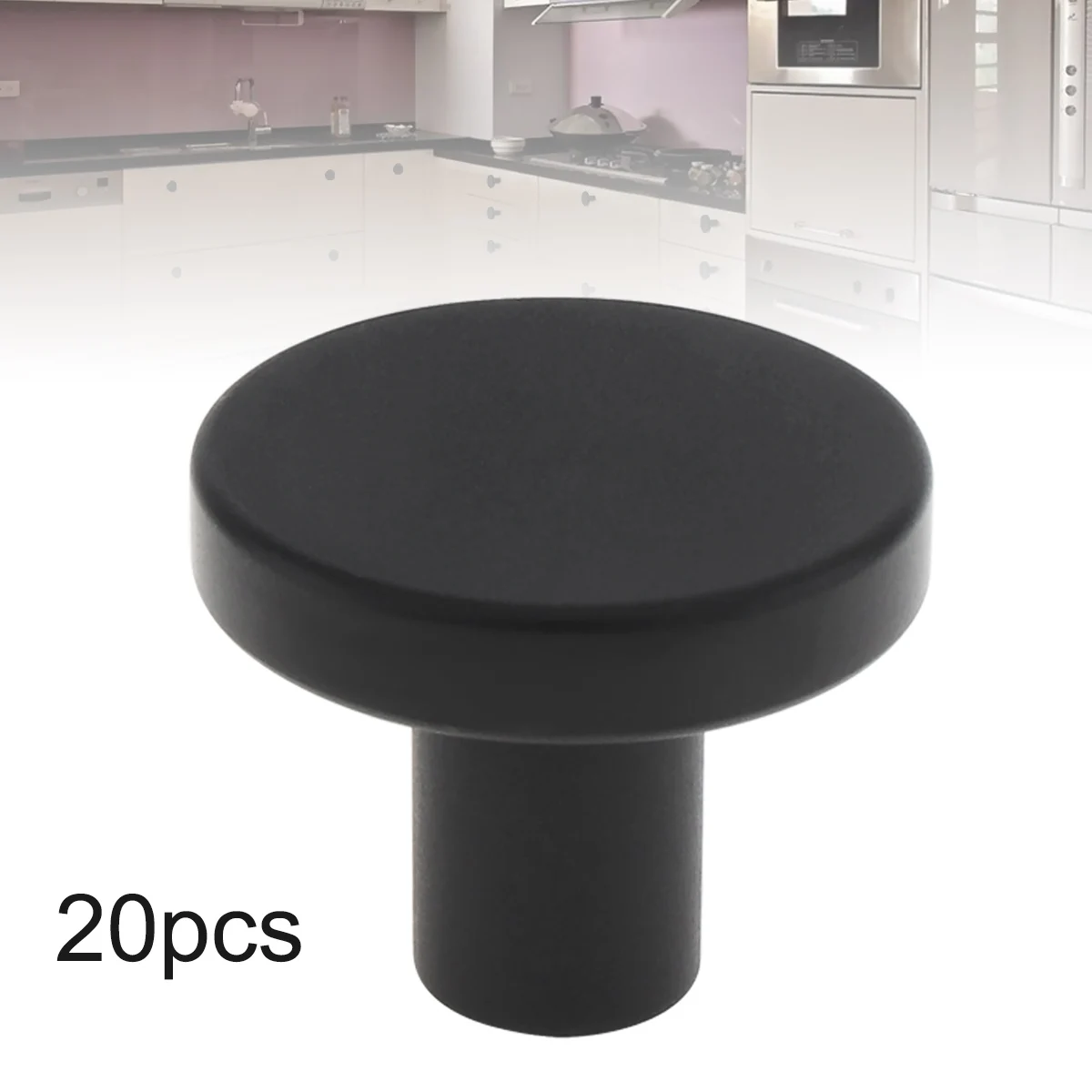 Bouton de Porte Noir 16Pcs Poignee de Meuble Cuisine BoutonsPoignées Bouton de Meuble Avec Vis Pour Commode Placard Cuisine - Bricolage