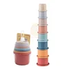 Baby Toys Stacking Cup Cartoon Early Educational Learning Color Number Nesting Sorting Bath Shower Play Water Sand Game For Kids 5