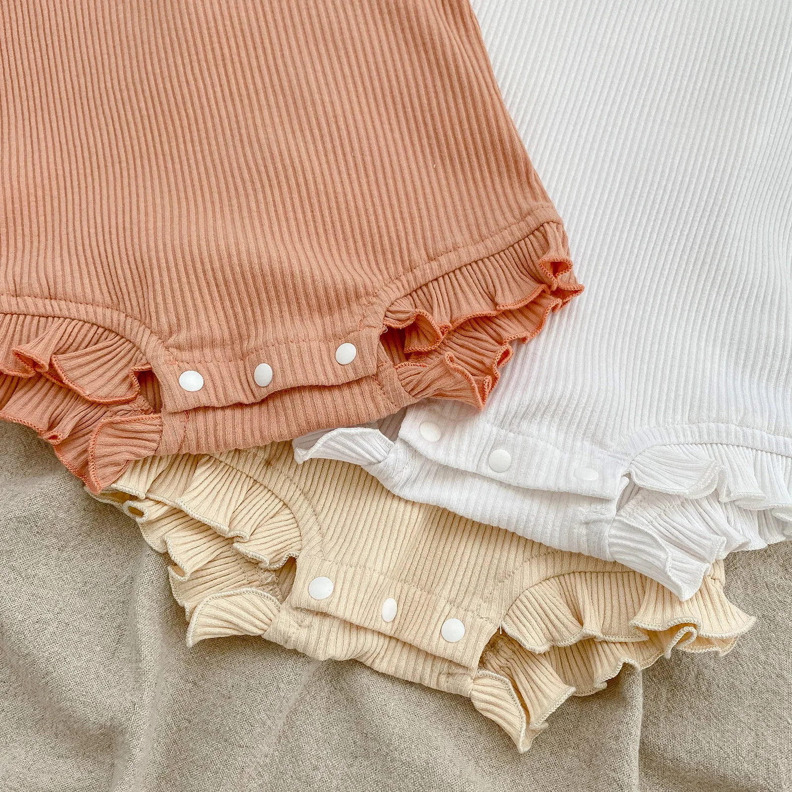 Baby Girl Ruffle Bodysuit Set 4