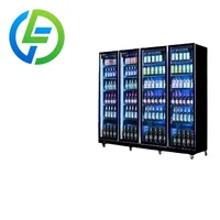 Présentoir à barre verticale à trois portes, réfrigérateur Commercial, congélateur de boissons et de bière, magasin pratique, équipement de conservation de la fraîcheur, vente en gros 4