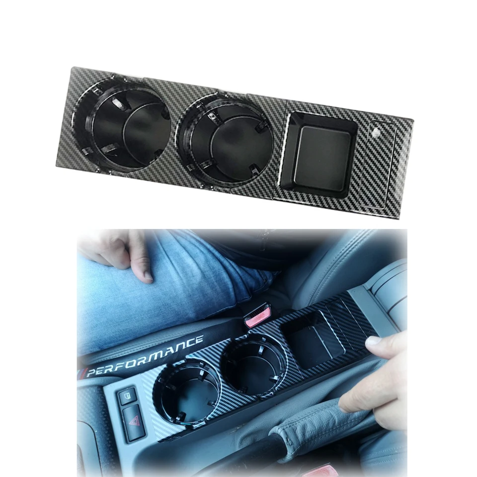 為にE46 3 シリーズ 1999-2006 ダブルホール車フロント センター コンソール ストレージ ボックス コイン + カップ BMW ブラック  ダブルホール 車用フロントセンターコンソール収納ボックス コインホルダー＋カップホルダー E46 3シリーズ 1999年〜2006年  51168217957 BMW ...