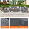 Patio Furniture Sets with Coffee Table, Water-Resistant Cushions, 5 Pcs Conversation Sets Backyard Sofa and Chairs for Outdoor 2