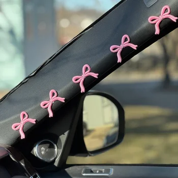 Adesivi per decorazioni con fiocco per interni auto - Simpatiche decorazioni per porte con mulino a vento - Aggiungi una dolce atmosfera alla tua auto - Ricamo raffinato