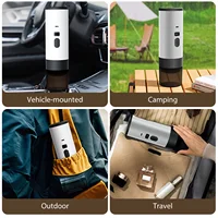 Machine à café expresso portable électrique sans fil pour voiture et maison, cafetière de camping 3-en-1, compatible capsules et poudre, machine à café de voyage USB, machine à expresso pour voiture, maison et voyage, chauffage rapide, design compact 7