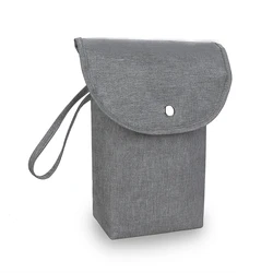 Waterproof Portable Baby Diaper Bag Organizer for Travel and Outdoor Use (Grey)