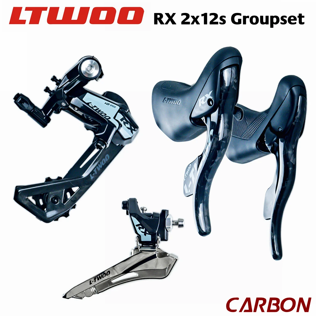 Ltwoo Rx 2x12 Speed, 24s Road Groupset 4kit, Carbon Fiber Shifter