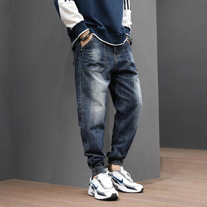 Men's Ripped Jeans - Loose Fit Hip Hop Denim Streetwear Pants in Casual  Style