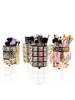 1pcs Metal Makeup Brush Storage Holder Test Tube Eyebrow Pencil Organizer Bead Crystal Jar Jewelry Diamond Cosmetic Box 5