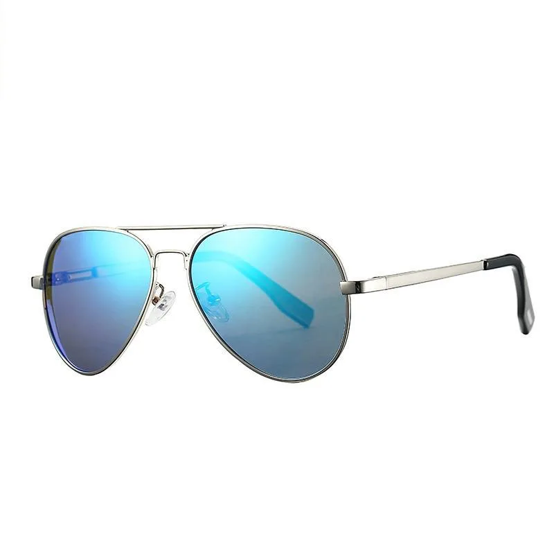 Polarisierte Kinder-Sonnenbrille, kleines Gesicht, für Jungen und Mädchen, Pilotenbrille