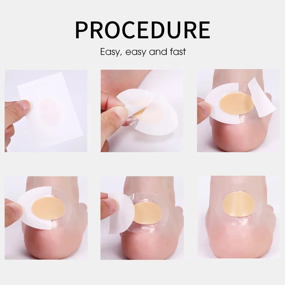 Shoe Heel Sticker Hydrocolloid Pads Dressing Heel Tape Anti-Wear Band-Aid Adhesive Bandage First Aid kit Outdoor Camping Emergency Kits 10/50pcs