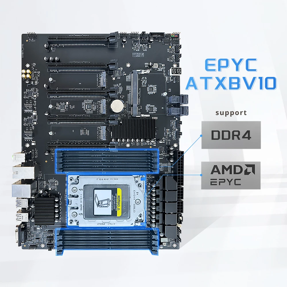 HISWISER ATXBV10 Motherboard support AMD EPYC 7002 7003