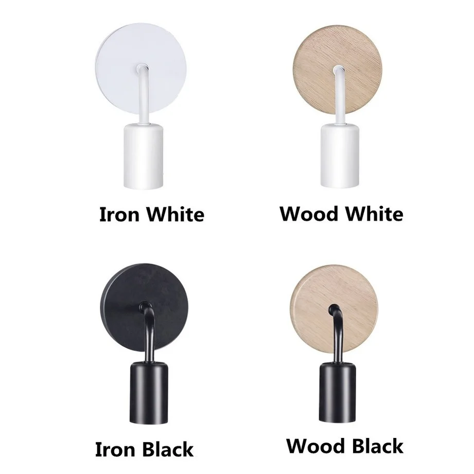 E27 220V 110V Wood Wall Lamp Vintage Sconce Wall Light Fixture Bedside Retro Lamps Industrial Decor Dining Room Bedroom Lights