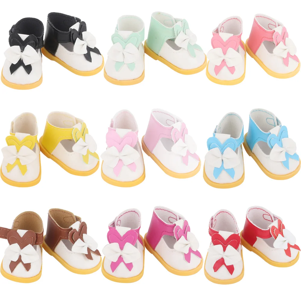 5.5cm Lovely Doll Shoes Bow For 14 Inch American& EXO Doll 1/6 New Mini Shoes Boots Accessories For 32-33 Russia DIY Doll,Nancy doll shoes