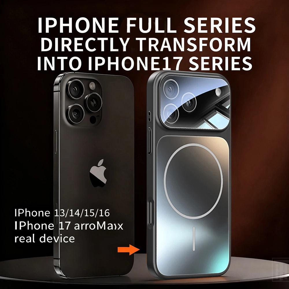 Original AG Nano Frosted Glass For Magsafe Phone Case For iPhone 17 Air 16 15 14 13 12 11 Pro Max Magnetic Wireless Charge Cover view 5