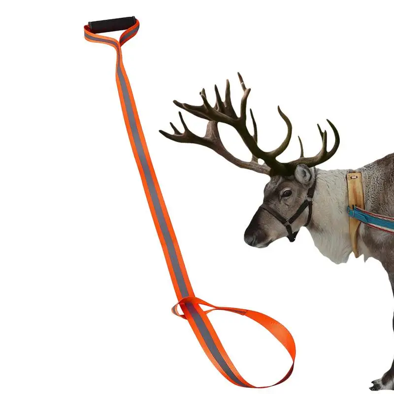 

Deer Drag Rope Deer Tow Strap Harness With Non-slip Handle Orange Hunting Pull Up Rope Pulling Harness Deer Puller For Deer