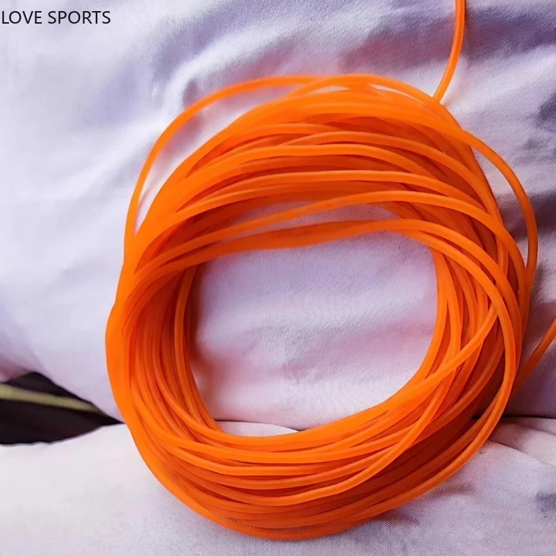 2mm Solid Rubber Fishing Line Elastic Band Strapping Rope 10M Elastic Tennis Slingshot Rope Traditional Level Round Tied Line