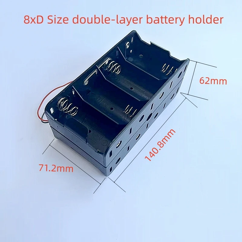 DIY Battery Holder 1/2/3/4/8 Slots D Size Battery Holder Cell Wires Durable Case Rechargeable Case Battery Holder Battery Box Battery Case