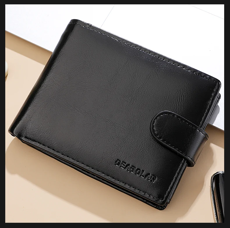 Mens Multi-Function Large Capacity Wallet - Zipper Coin  ID Holder