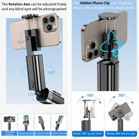 Auto Face Tracking Tripod Selfie Stick 360° Rotation for iPhone Phone 1.5m Extendable AI Follow-up Auto Tracking Phone Holder - Image 4